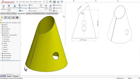 how to cut a cone shape out of sheet metal|youtube sheet metal cone template.